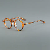 Van Retro Round Acetate Glasses Frame Round Frames Southood Leopard 