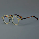 Van Retro Round Acetate Glasses Frame Round Frames Southood Yellow 