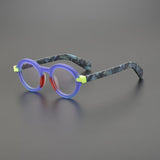 Vandyk Acetate Round Glasses Frame Round Frames Southood Matte Blue 