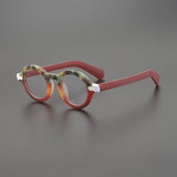 Vandyk Acetate Round Glasses Frame Round Frames Southood Matte Red 