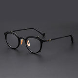 Wren Titanium Retro Hand Made Glasses Frame Cat Eye Frames Southood Black 