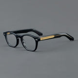 Wylie Retro Acetate Glasses Frame Oval Frames Southood Black 