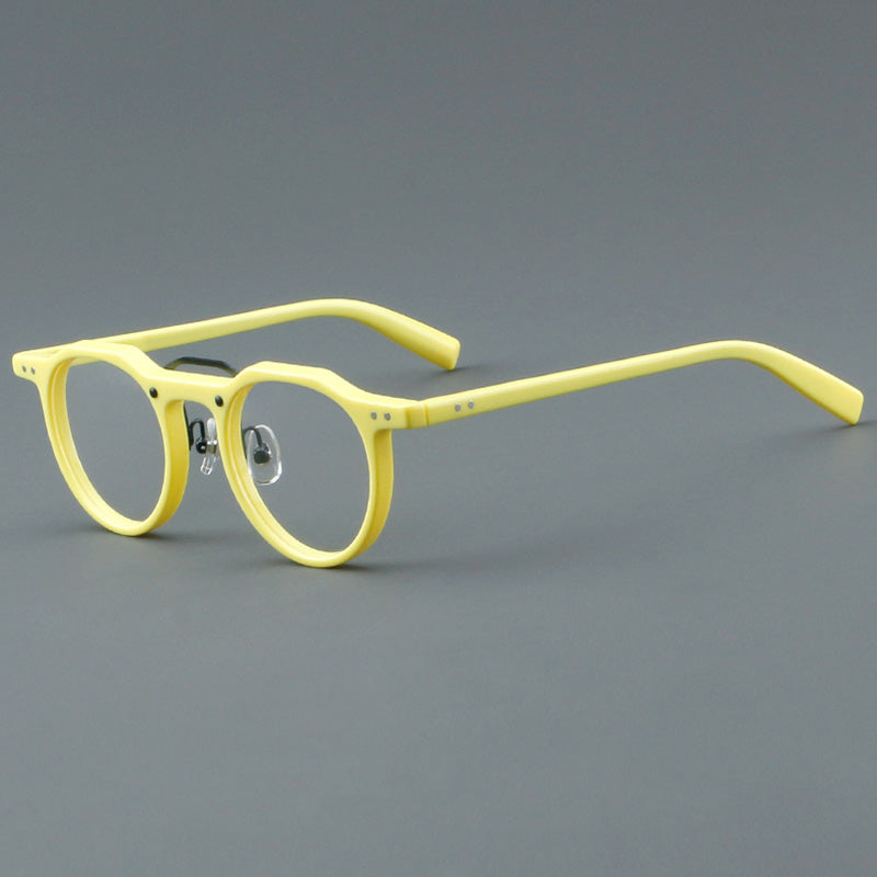 Leif Retro Small Round Acetate Glasses Frame