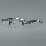 Ziv Square Half Glasses Frame Rectangle Frames Southood Gray 