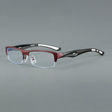 Ziv Square Half Glasses Frame Rectangle Frames Southood Red Black 