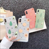 Cute Cartoon Fruit Avocado Phone Case for iphone 13 11 12 13 mini pro XS MAX SE