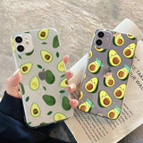 Cute Cartoon Fruit Avocado Phone Case for iphone 13 11 12 13 mini pro XS MAX SE