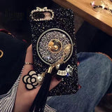 3D Diamond Bling Glitter Tassel Stars Chain Case