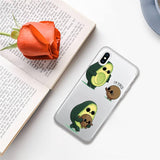 Cute Cartoon Fruit Avocado Phone Case for iphone 13 11 12 13 mini pro XS MAX SE