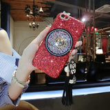 3D Diamond Bling Glitter Tassel Stars Chain Case