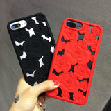 3D Hollow Rose Soft Case for iPhone