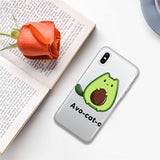 Cute Cartoon Fruit Avocado Phone Case for iphone 13 11 12 13 mini pro XS MAX SE