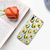 Cute Cartoon Fruit Avocado Phone Case for iphone 13 11 12 13 mini pro XS MAX SE