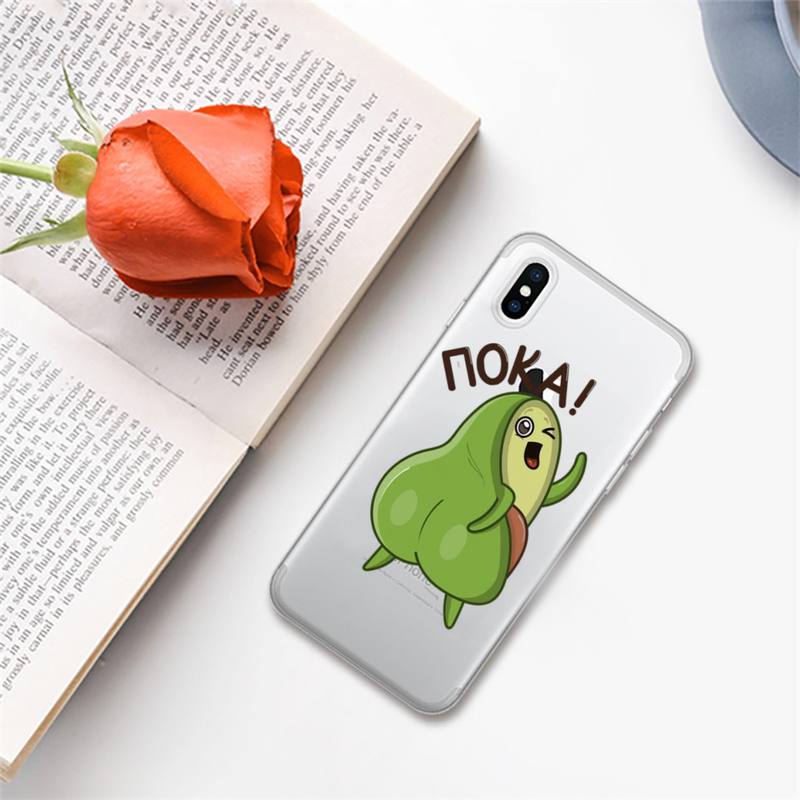 Cute Cartoon Fruit Avocado Phone Case for iphone 13 11 12 13 mini pro XS MAX SE