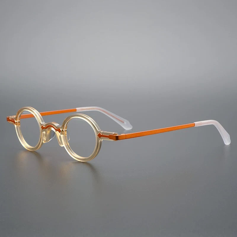 Leif  Retro Small Round Acetate Glasses Frame