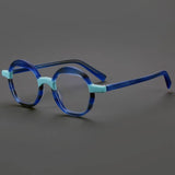 Benon Round Striped Acetate Glasses Frame