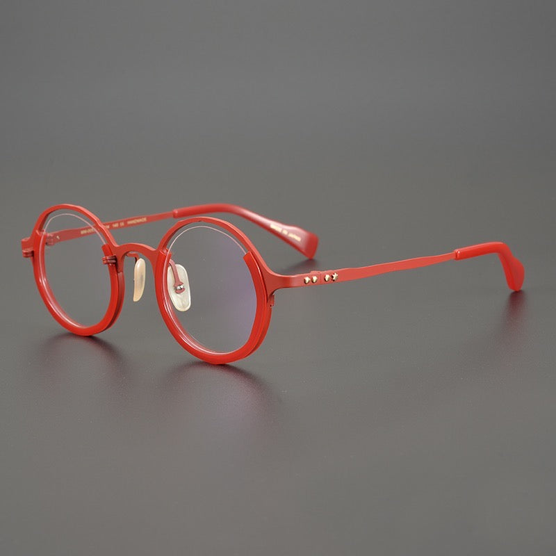 Gaiety Titanium Retro Hand Made Glasses Frame
