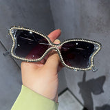 Esperanza Butterfly Rhinestoone Sunglasses