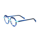 Benon Round Striped Acetate Glasses Frame