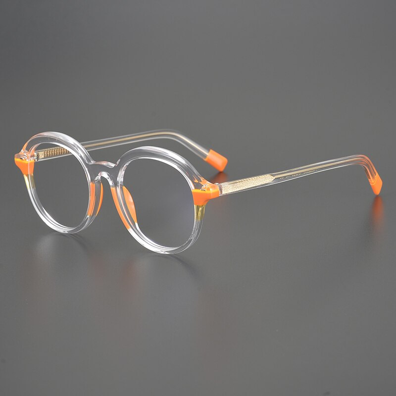 Triyonna Round Vintage Acetate Glasses Frame