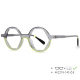 Darrin New Trends Polygonal Acetate Eyeglass Frame