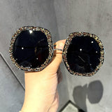 Laurel Big Frame Rhinestone Sunglasses