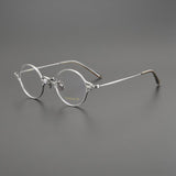 Secg Retro Round Titanium Glasses Frame