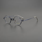 Secg Retro Round Titanium Glasses Frame