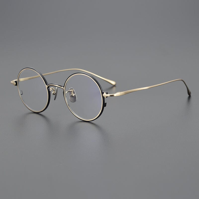 Chris Vintage Round Titanium Eyeglasses Frame