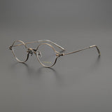 Secg Retro Round Titanium Glasses Frame