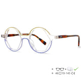 Darrin New Trends Polygonal Acetate Eyeglass Frame