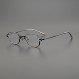 Reid Retro Rectangle Titanium Glasses Frame