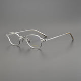 Reid Retro Rectangle Titanium Glasses Frame