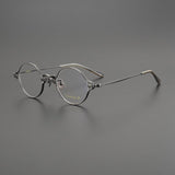 Secg Retro Round Titanium Glasses Frame