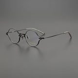 Secg Retro Round Titanium Glasses Frame