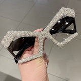 Hailie Vintage Oversized Rhinestone Sunglasses