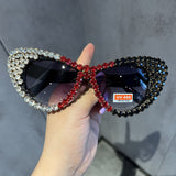 Dixie Oversized Cat Eye Rhinestone Sunglasses