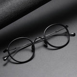 Prof Retro Round Titanium Glasses Frame
