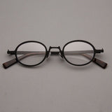Alden Retro Alloy Glasses Frame oval frame Southood black 