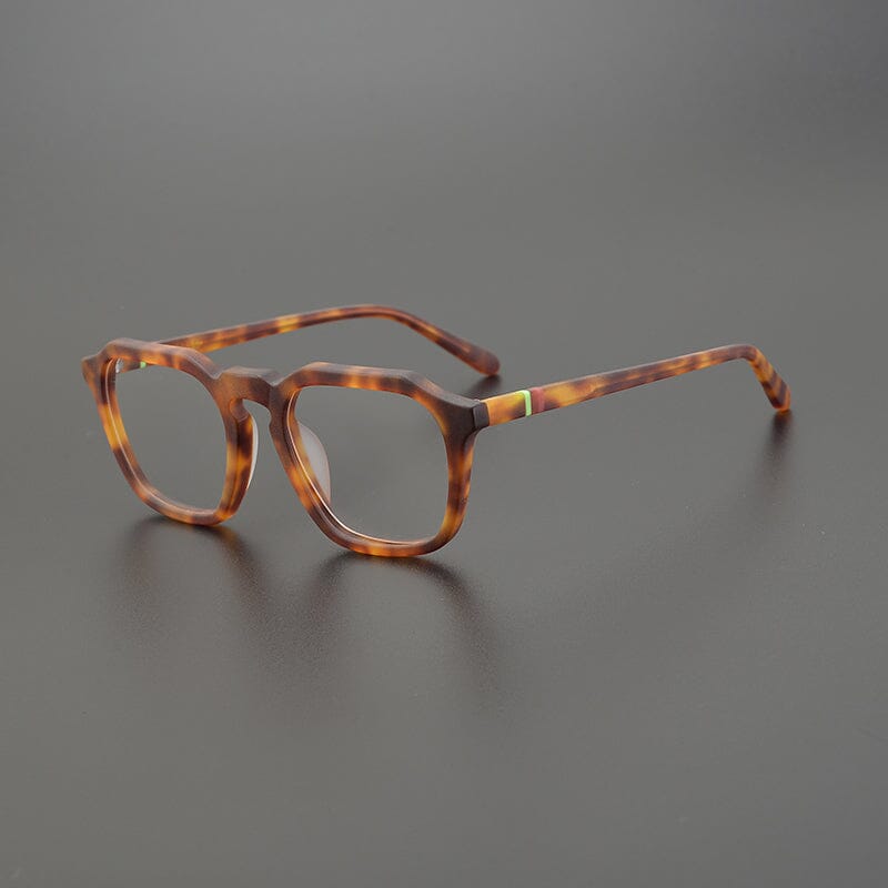 Arrio Acetate Rectangle Glasses Frame Rectangle Frames Southood Matte Leopard 