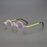 Beecher Small Round Titanium Glasses Frame Round Frames Southood Pink 