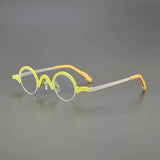 Beecher Small Round Titanium Glasses Frame Round Frames Southood Yellow 