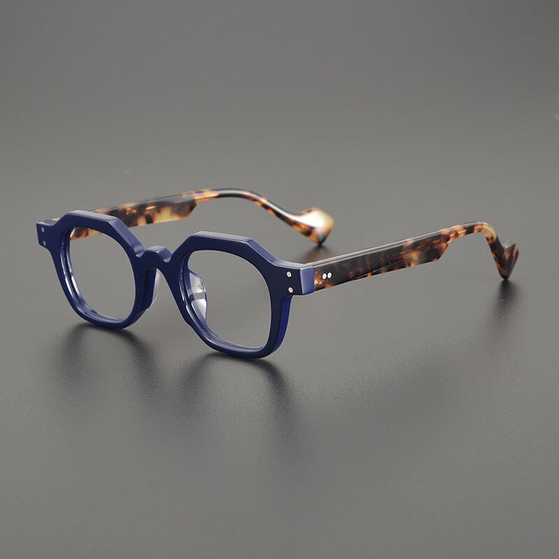 Bek Vintage Acetate Glasses Frame Geometric Frames Southood Blue 