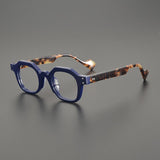 Bek Vintage Acetate Glasses Frame Geometric Frames Southood Blue 