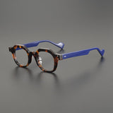 Bek Vintage Acetate Glasses Frame Geometric Frames Southood Leopard 