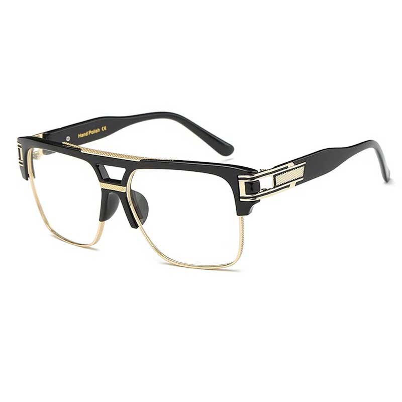 Ken Oversized Luxury Squre Metal Eye Glasses Frame
