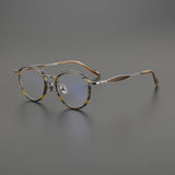 Cho Vintage Round Glasses Frame Round Frames Southood Brown Stripe 