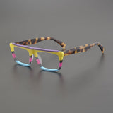 Dacio Acetate Rectangle Glasses Frame Rectangle Frames Southood Matte Colorful 