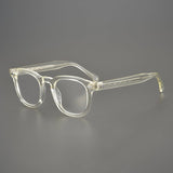 Eddy Rectangle Acetate Glasses Frame Rectangle Frames Southood Clear Yellow 