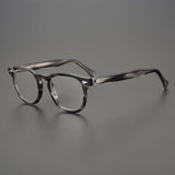 Eddy Rectangle Acetate Glasses Frame Rectangle Frames Southood Grey Stripe 